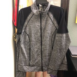 Gray Sheer Performance Zip Up